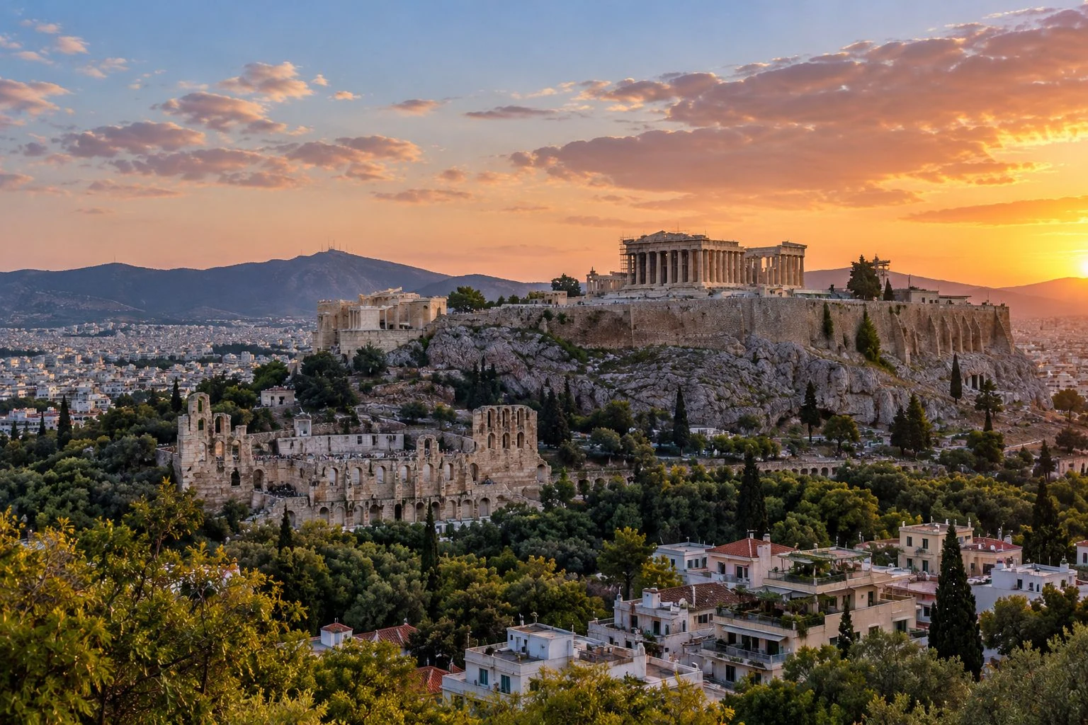The Acropolis overlooking Athens