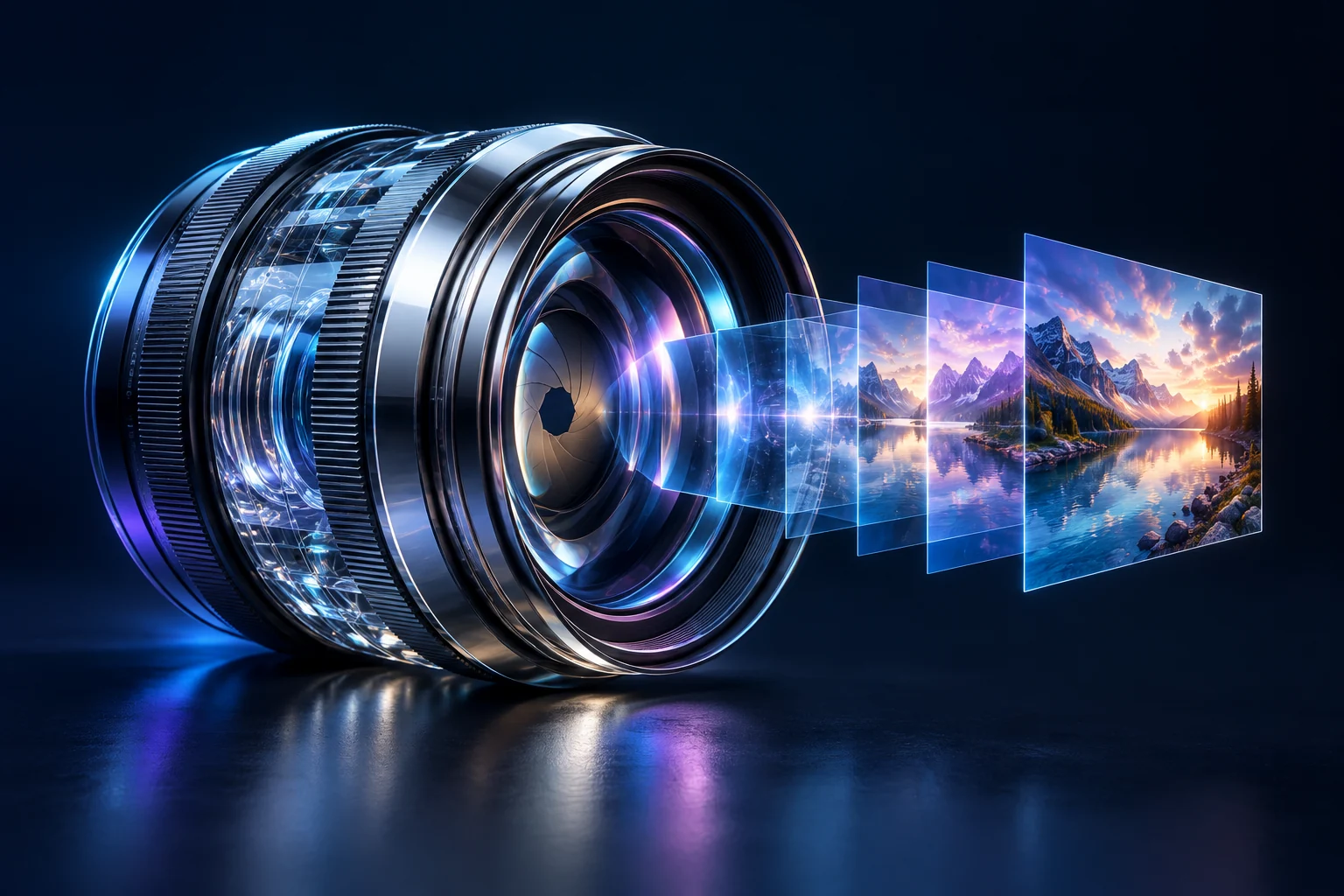 Original optical lens artwork as an example of creative exploration